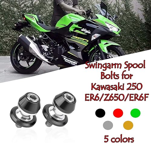 Miniatura 2 de FATExpress - Soporte para motocicleta con brazo oscilante de aluminio, tornillo M10, 0.394in, para Kawasaki Ninja 250 400R Z1000 ZX-10R ZX-6R ZX-14R