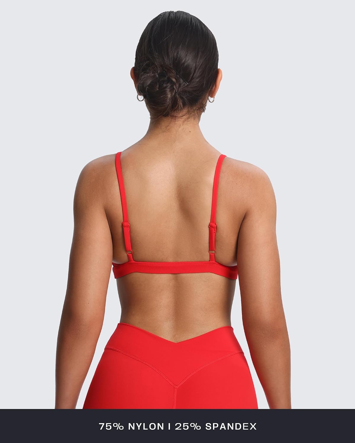 Aoxjox Women's Workout Deep V Adjustable Sport Bras Fitness Serena Bra Yoga Crop Tank - Image 5