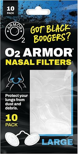 Miniatura 51 de O2 Armor Filtros de nariz para soldadores y alergias - Filtro de nariz para polvo - Filtros nasales para soldadura - Máscara de polvo de nariz