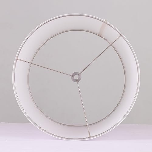 Miniatura 7 de Wellmet Pantalla blanca de 14 x 14 x 17 pulgadas, montaje necesario para lámpara de mesa, lámpara de noche, lámpara de pie, pantalla de tambor de