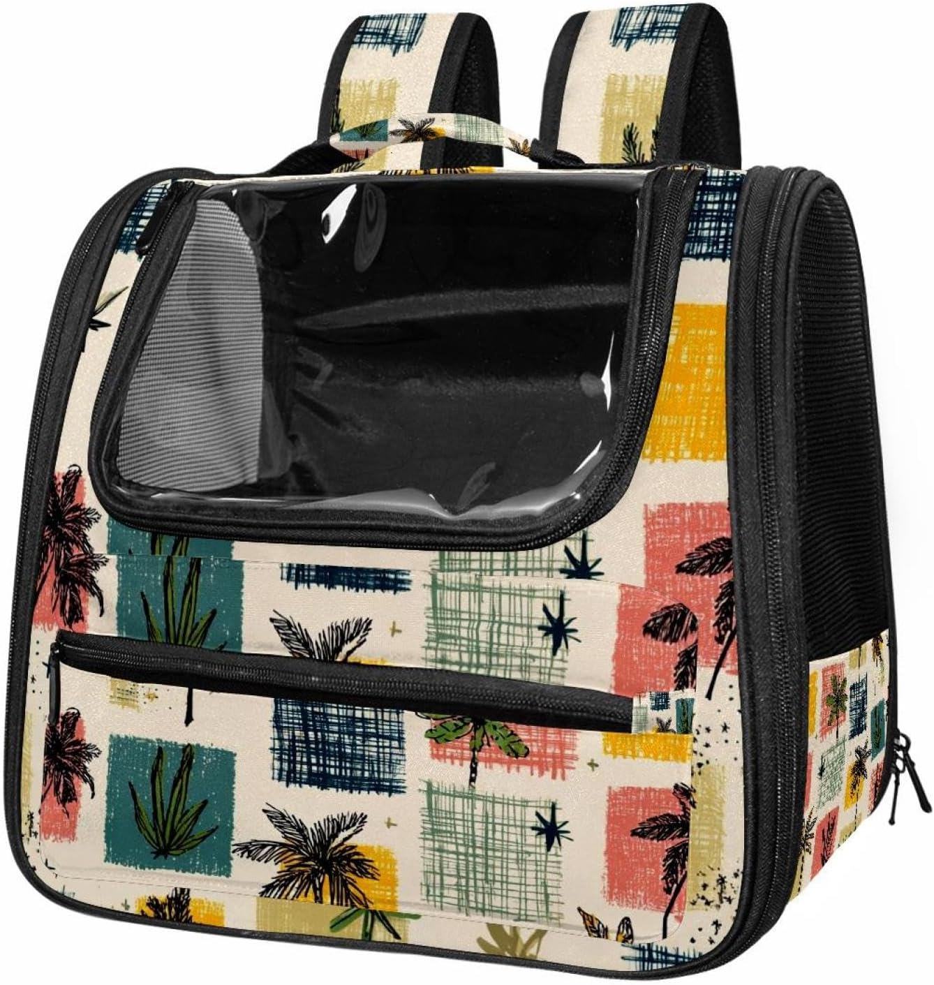 Portable Travel pet Backpack Carrier Hamster Bag Small Dog cat Carrier Breathable Hang Bag, Halloween (26)