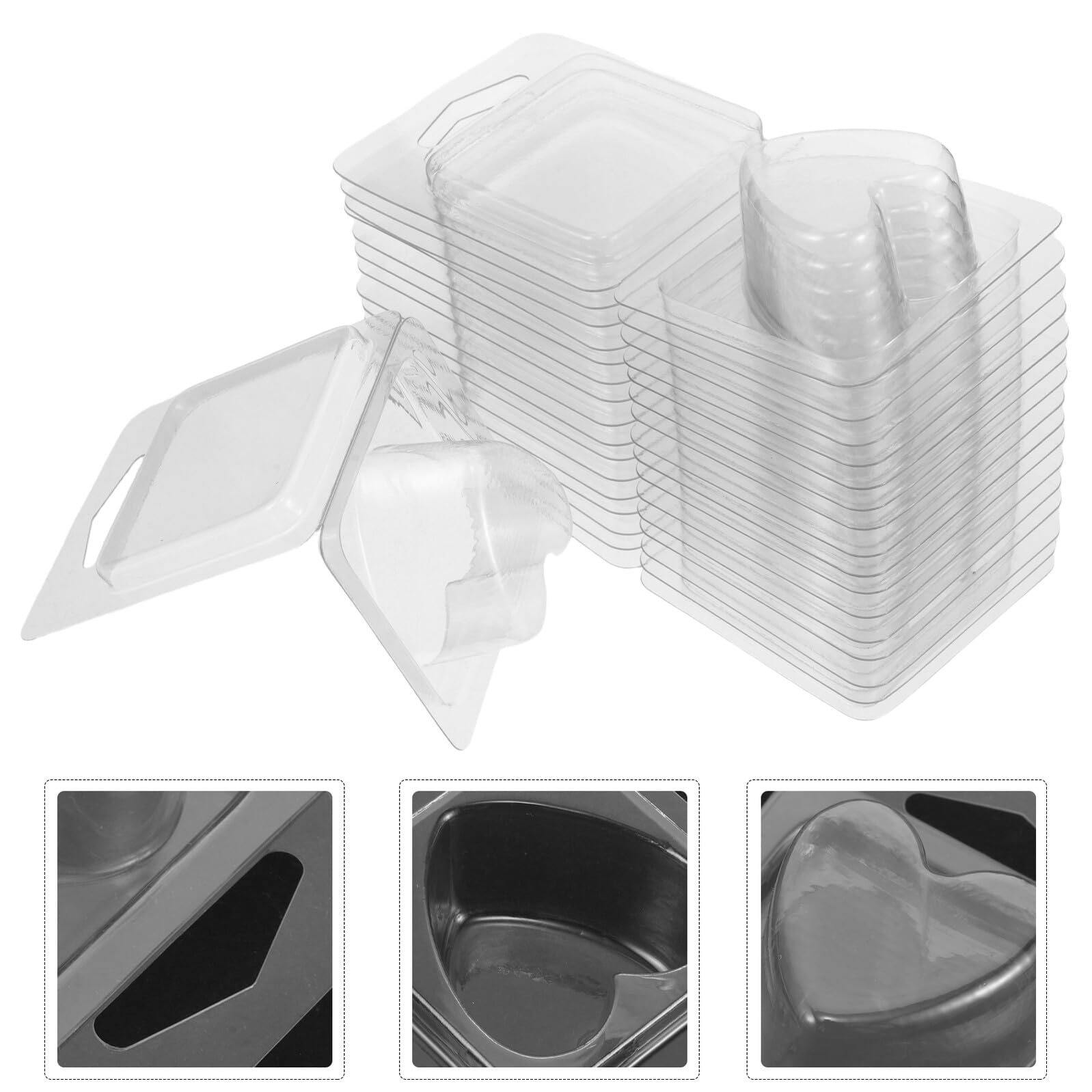 LIFKOME 100 Piezas De Moldes Para Hacer Velas Moldes De Cera En Forma De Corazón Recipientes Para Velas