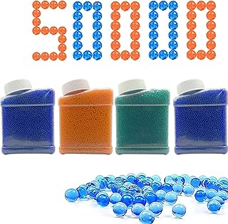 50000 Pcs Refill Ammo, 7-8mm Gel Bullets for Gel Blaster Gun, Gel Blasters Ammo Gel Blasters Gun Refill Bullets, Gel Ball Blaster, Electric Gel Ball Gun, Gel Gun Ammo.