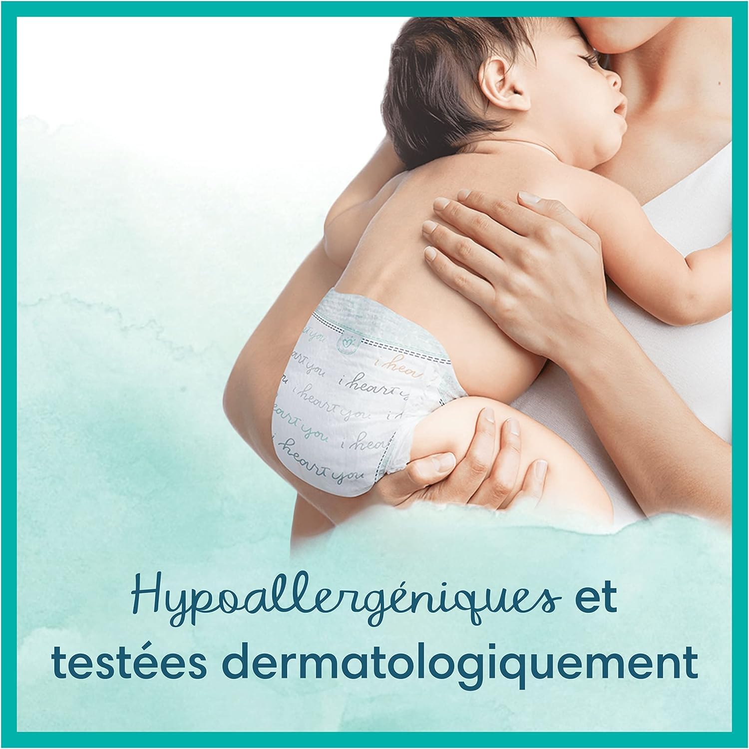 Pampers Couches Harmonie Taille 2 (4-8 kg), 144 Couches Bébé, Méga Pack + 1 Paquet De Lingettes New Baby, 100% d'absorption Pampers, Hypoallergéniques