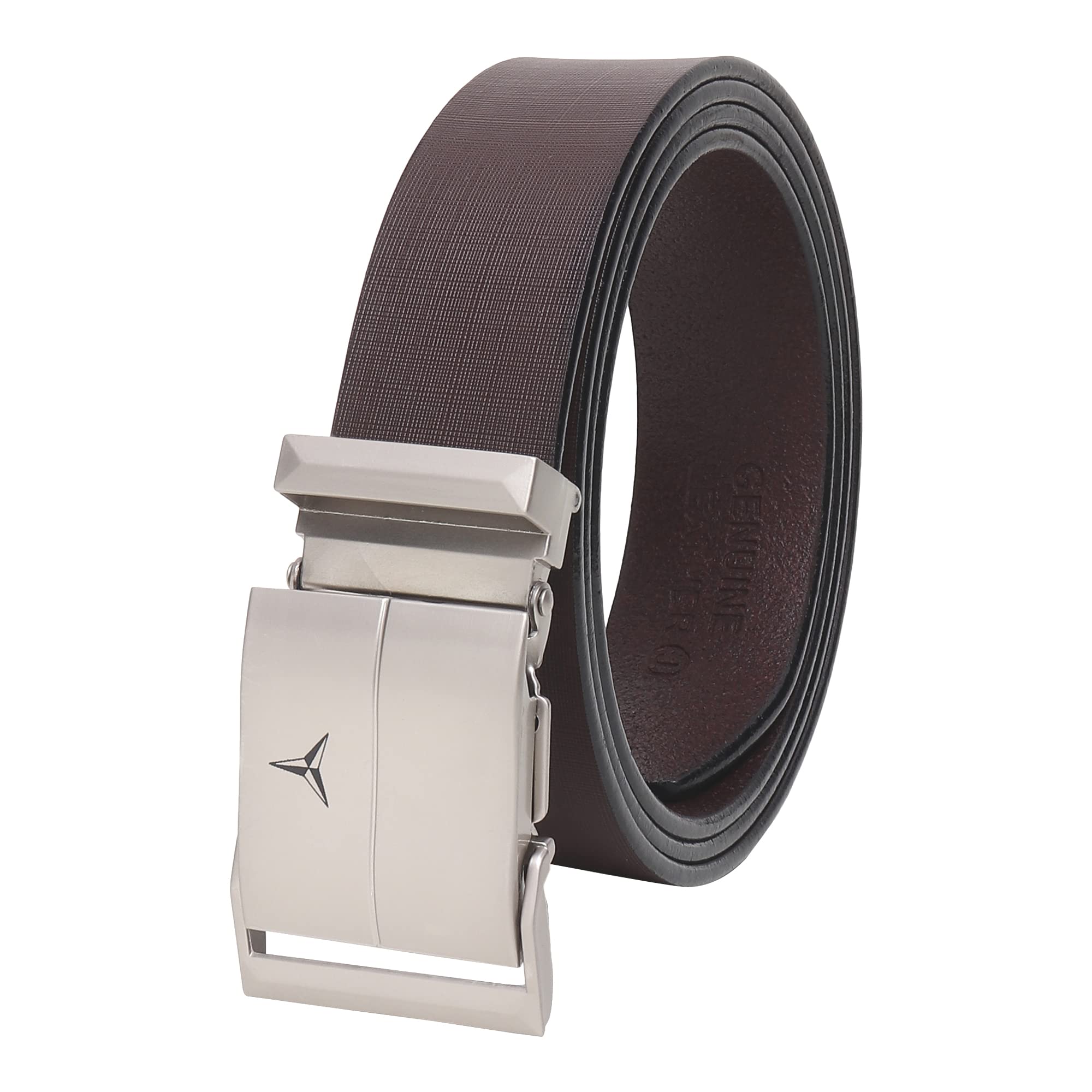 sunshopping Men’s Formal Genuine Leather Auto-lock Adjustable Belt (JAFA-37-BL)-picture-31
