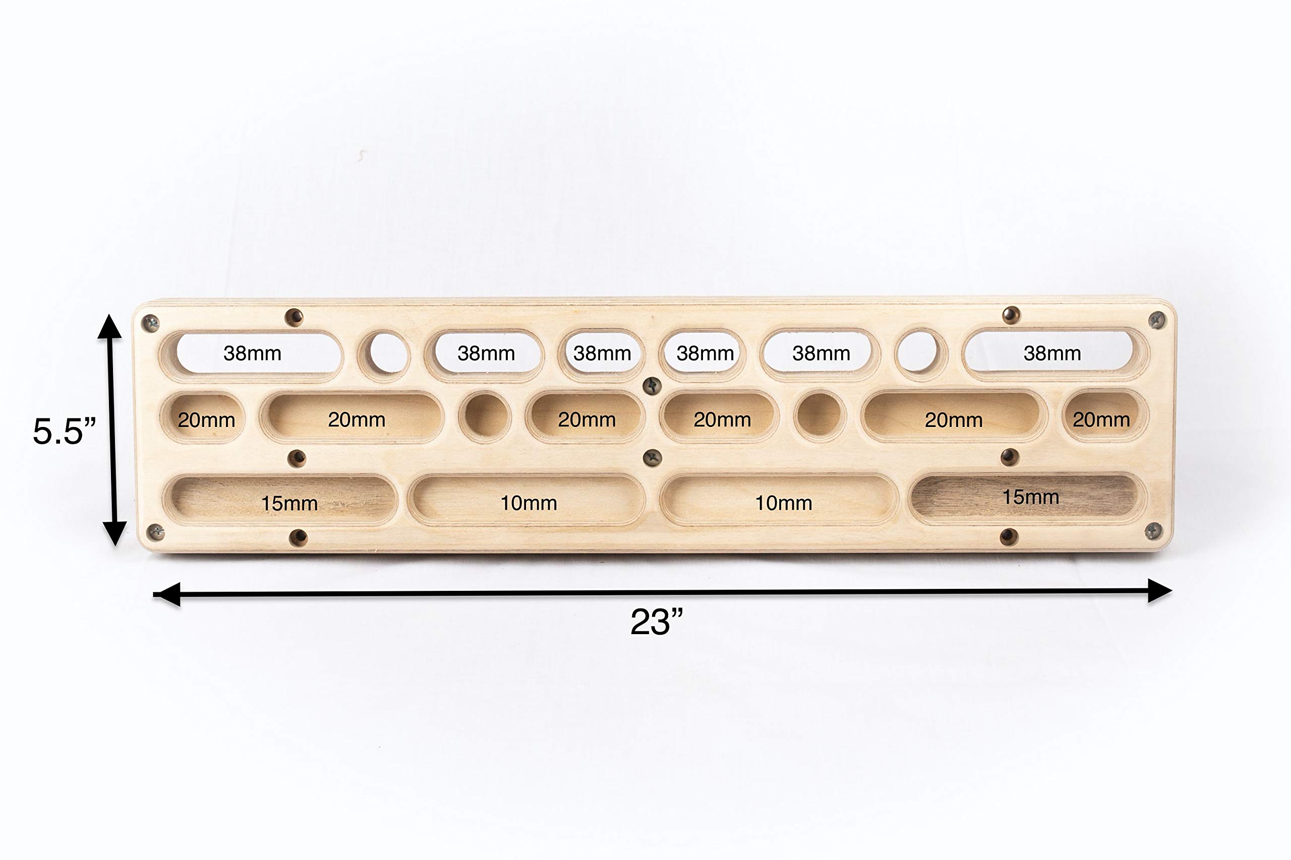 Premium Birch Hangboard Grip Trainer | Designed to strengthen your fingers, wrists, grips, arms and more (Made in the USA)