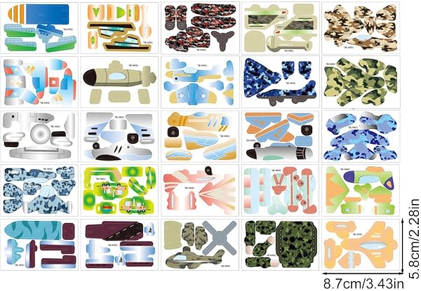 per Bambini,Giocattolo Creativo di Carta Fai da Te 25 Pezzi da Montare,Puzzle 3D di Assemblaggio | Per Lavoretti, Regalini per Compleanni, Riempicalze Natalizie, Famiglia, Classe, Scuola, Viaggi - 5