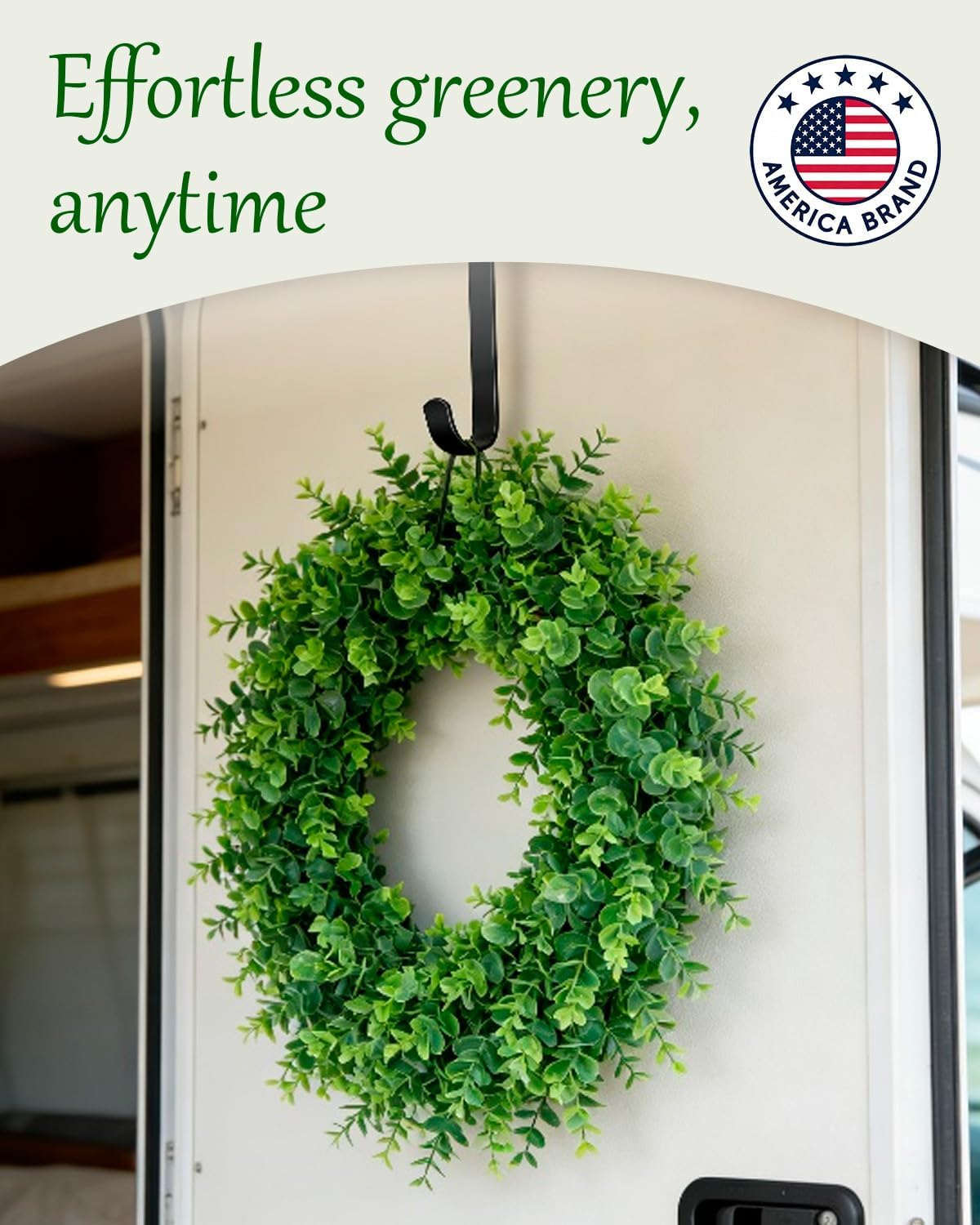 2 Pack Artificial Boxwood Wreath, 26" Boxwood Wreaths for Front Door, Large Greenery Outdoor Faux Boxwood Wreath for Porch, Window, Wall - All Seasons, Spring Summer Fall Indoor & Outdoor Use