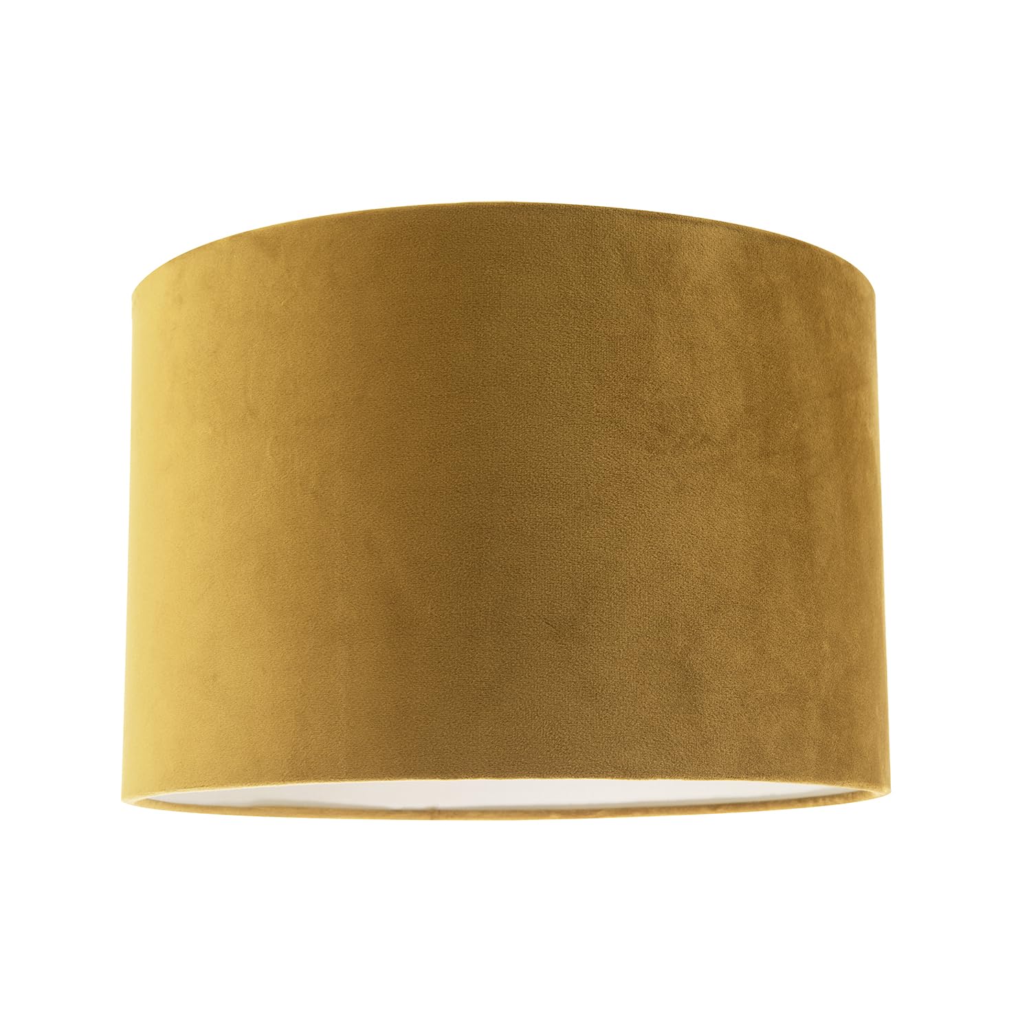 Happy Homewares Drum Lamp Shade 20cm Yellow Velvet