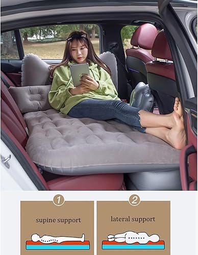 Miniatura 4 de Colchón de aire para cama de camión, colchón de aire para coche, cama inflable, maletero de coche, almohadilla de dormir trasera, inflador, almohada