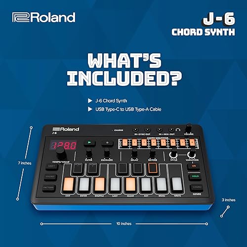 Miniatura 6 de Roland AIRA Compact J-6 - Máquina portátil de creación de canciones con sonido y características profesionales motor de sintetizador y preajustes