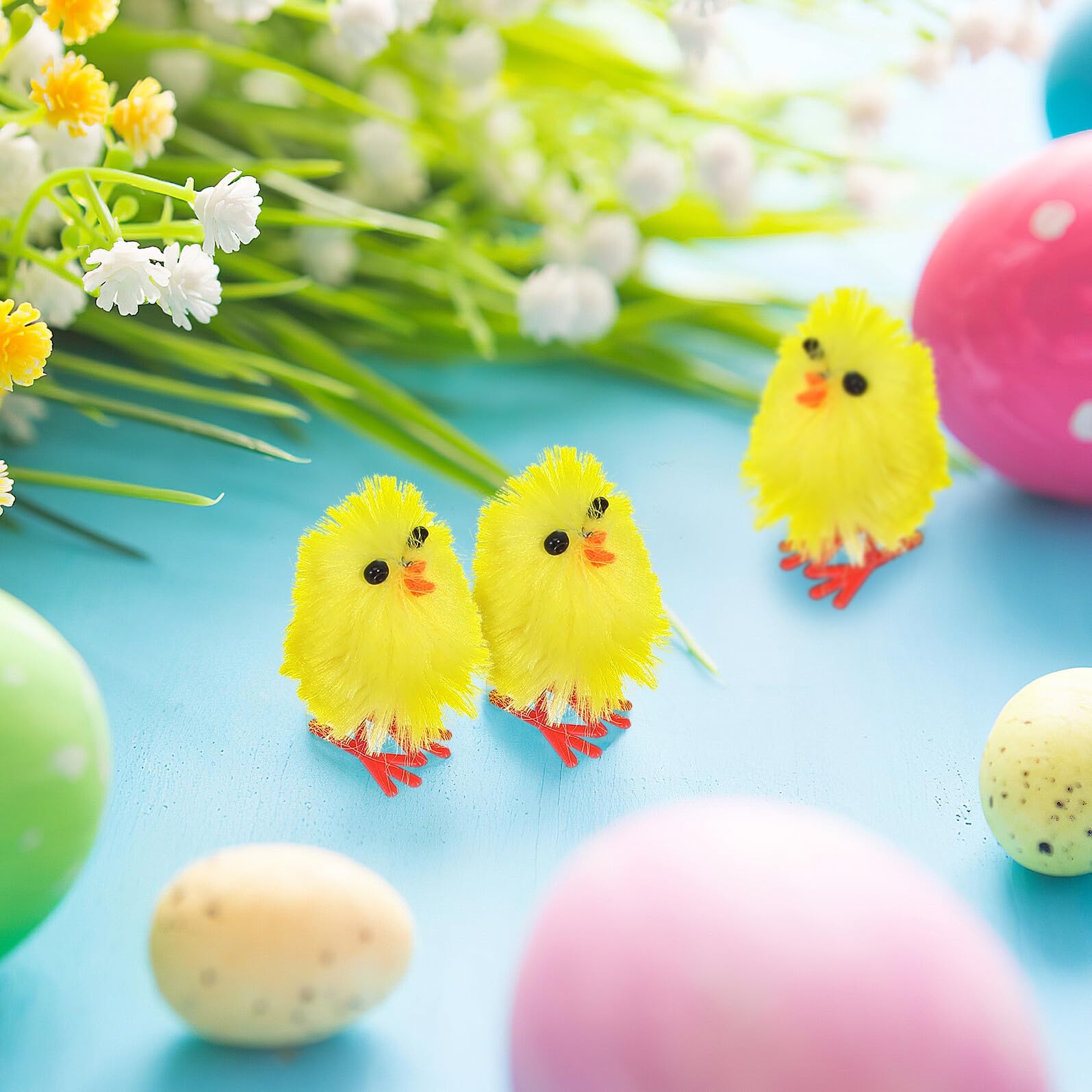 Sosoport 60pezzi Pollo Pasquale Simulato Decorazioni Per Feste Primavera Articoli Per Feste Per Decorar Casa Scrivania