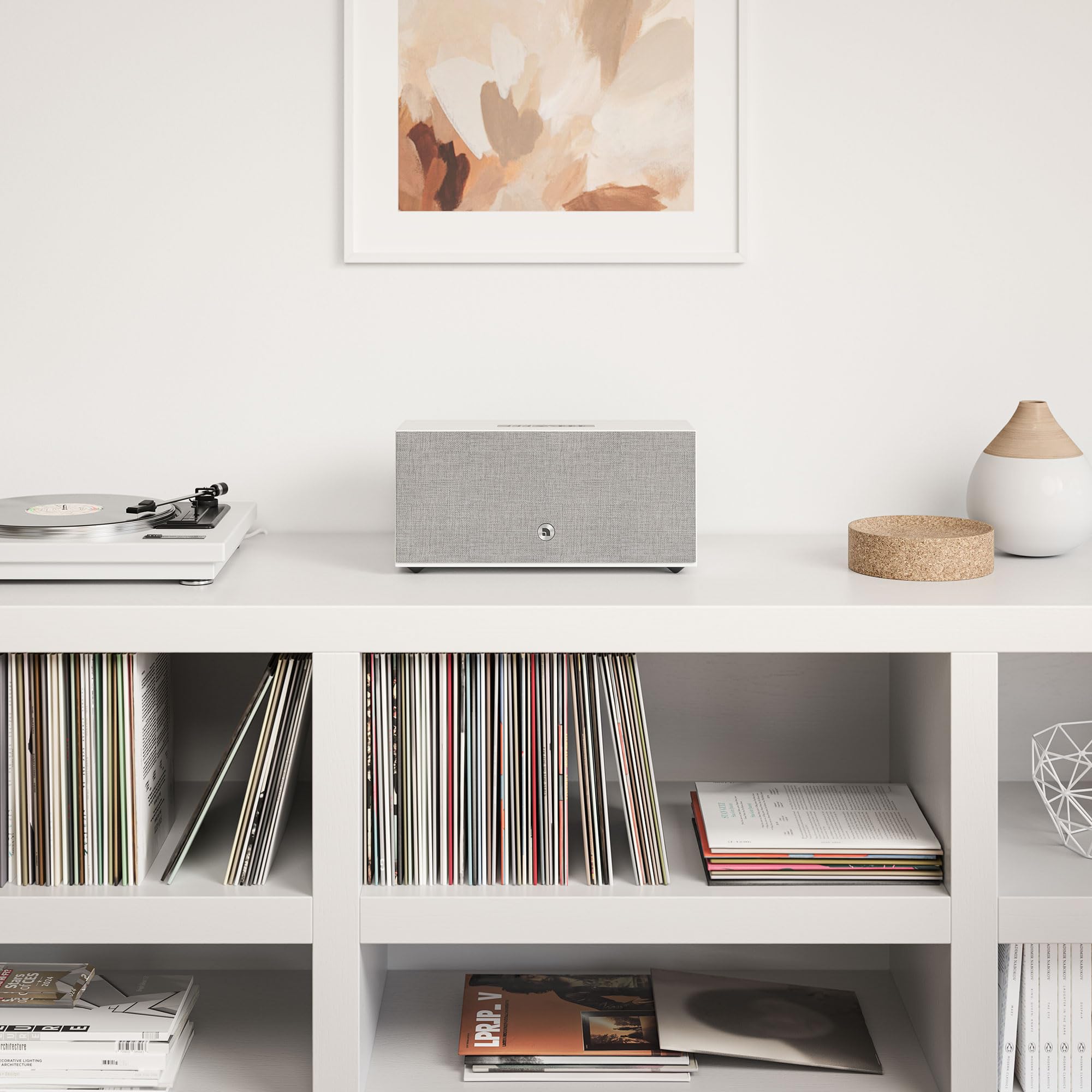 Audio Pro Enceinte stéréo multiroom sans fil C20W 190W Class-D, HDMI ARC, AirPlay 2, Google Cast, Bluetooth 5.0, entrée phono, sortie caisson de basses (blanc)