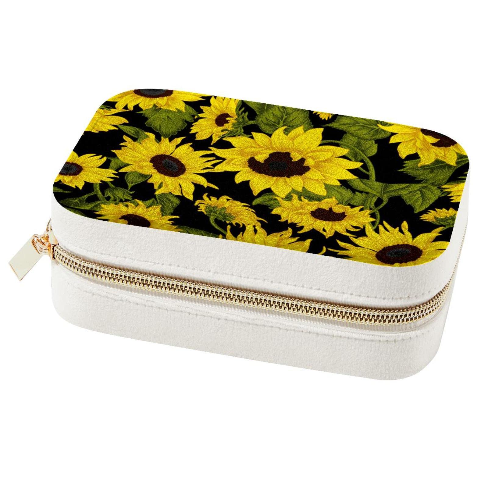 Boîte à bijoux tournesol : l'organiseur de voyage pour vos bagues et colliers