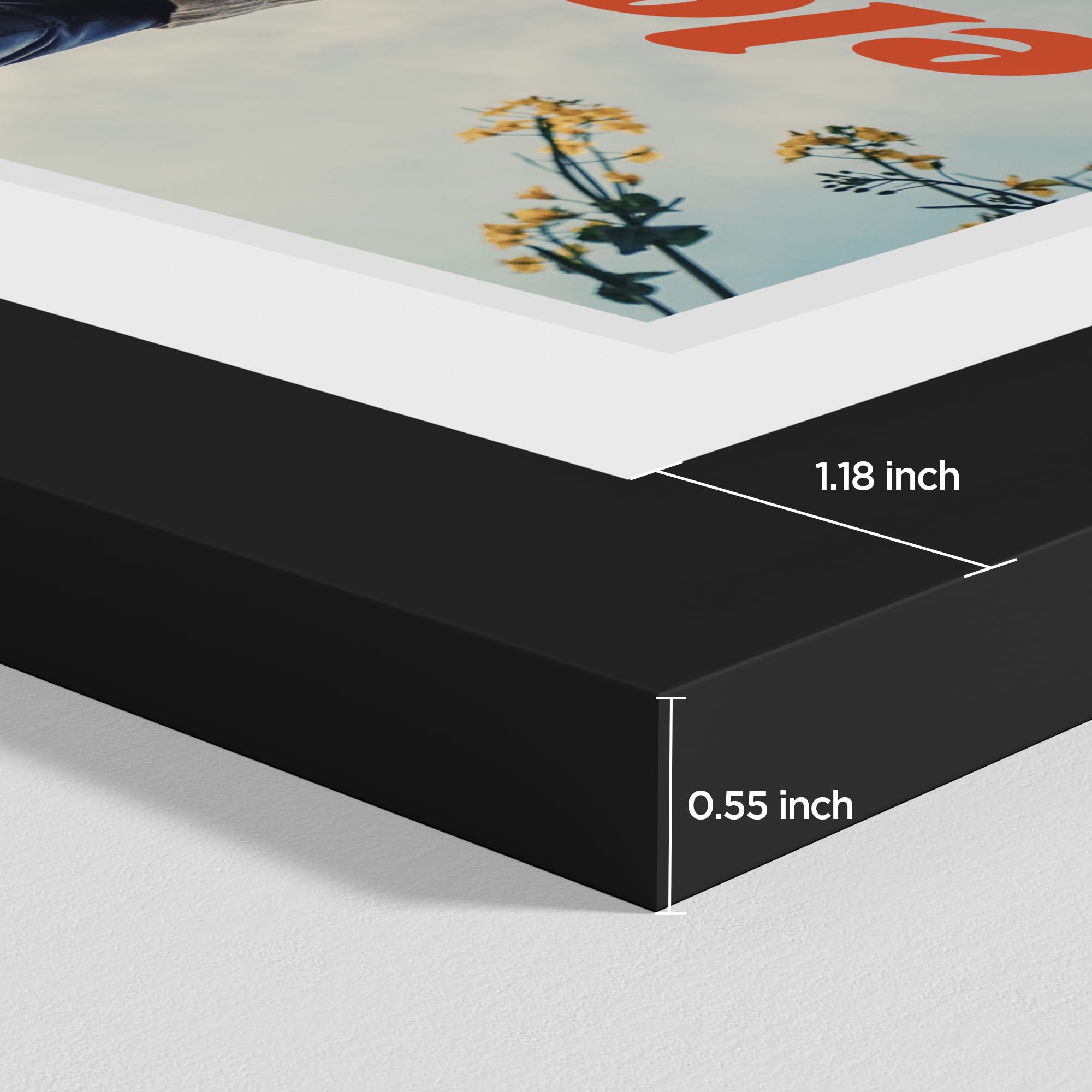 Eletecpro Cornici per dischi in vinile, 40,6 x 61 cm, 30,5 cm, con 2 tappetini double face, cornice nera classica con copertura in acrilico, per album da parete, decorazione per la casa, confezione da