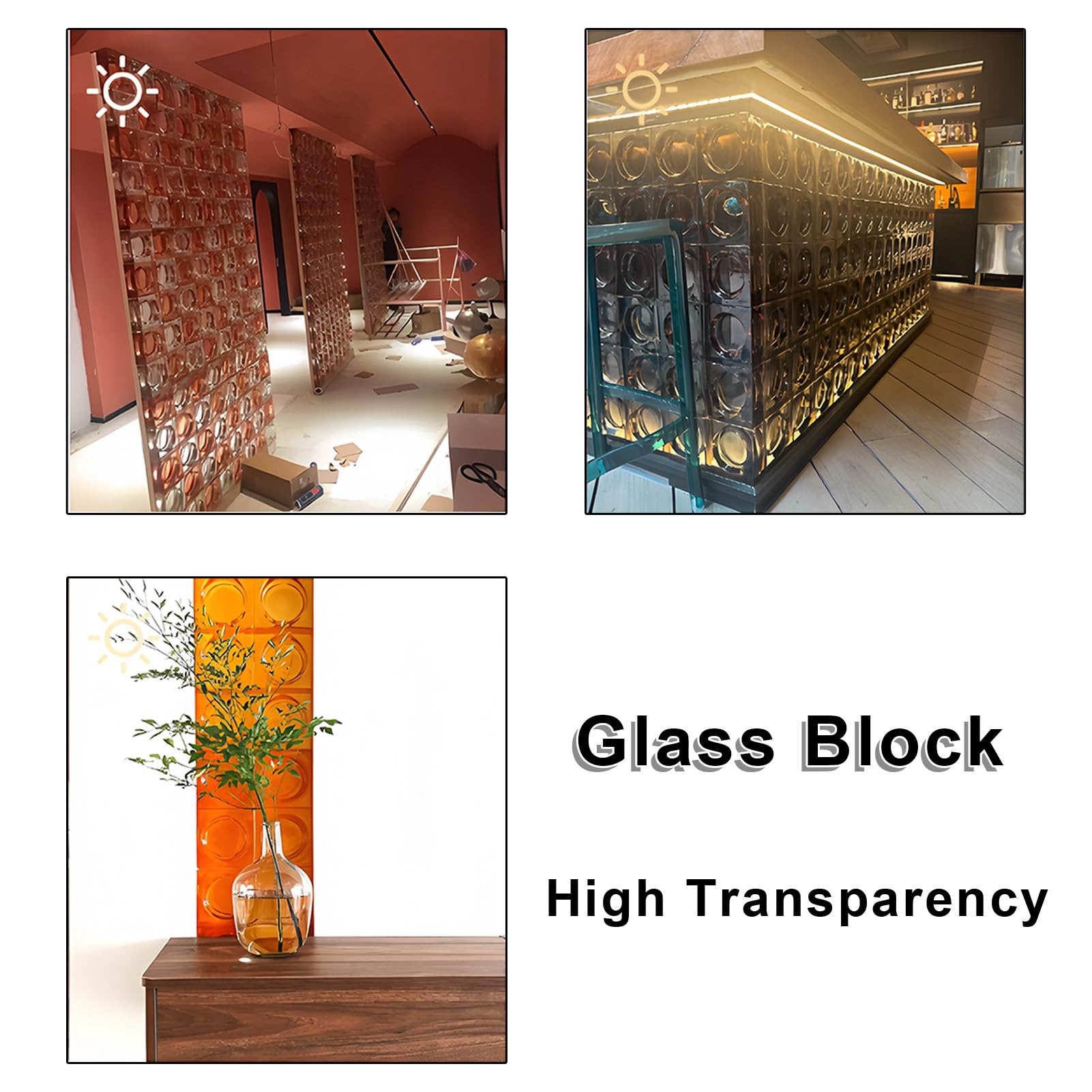 Crystal s Bloc 5.9 x 5.9 x 2.3 pulgadas C Detive Bric para el hogar Hotel Commercia Partit (verde)