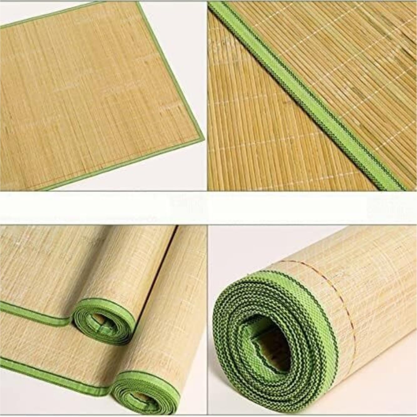 Surmatelas rafraîchissant en bambou lisse pour le sommeil d'été, pour la climatisation, tapis antidérapant en bambou pour lit, école, matelas de refroidissement d'été