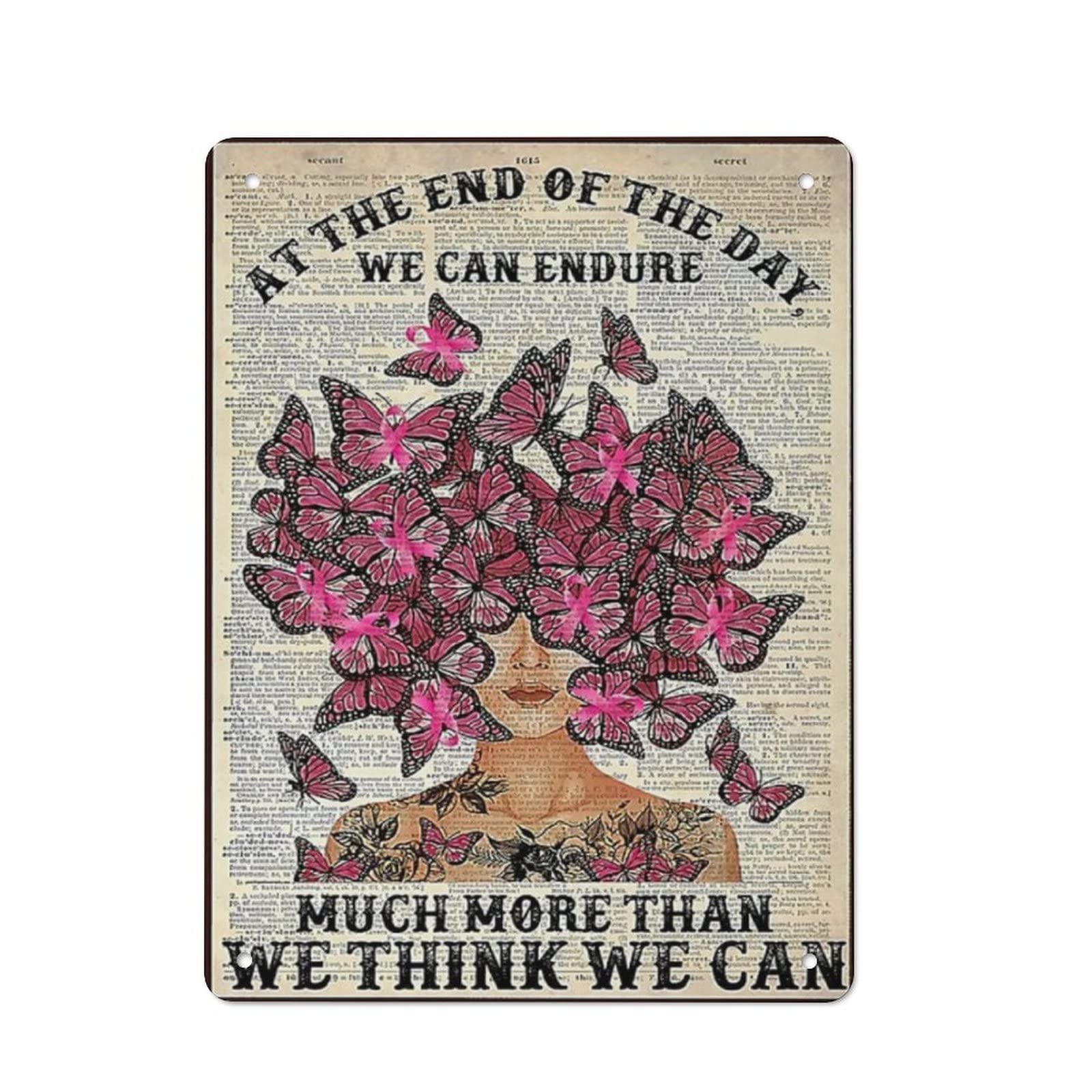 AOOEDM We Can Endure Much More Than We Think We Can Vintage Metal Sign Wall Decor Metal Plaque for Cafe Bar Pub Home Beer Retro Poster 16x12 Inch