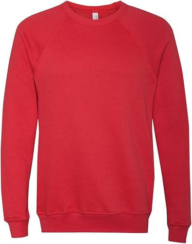 Bella Canvas Sudadera con cuello redondo y forro polar para hombre, color azul marino