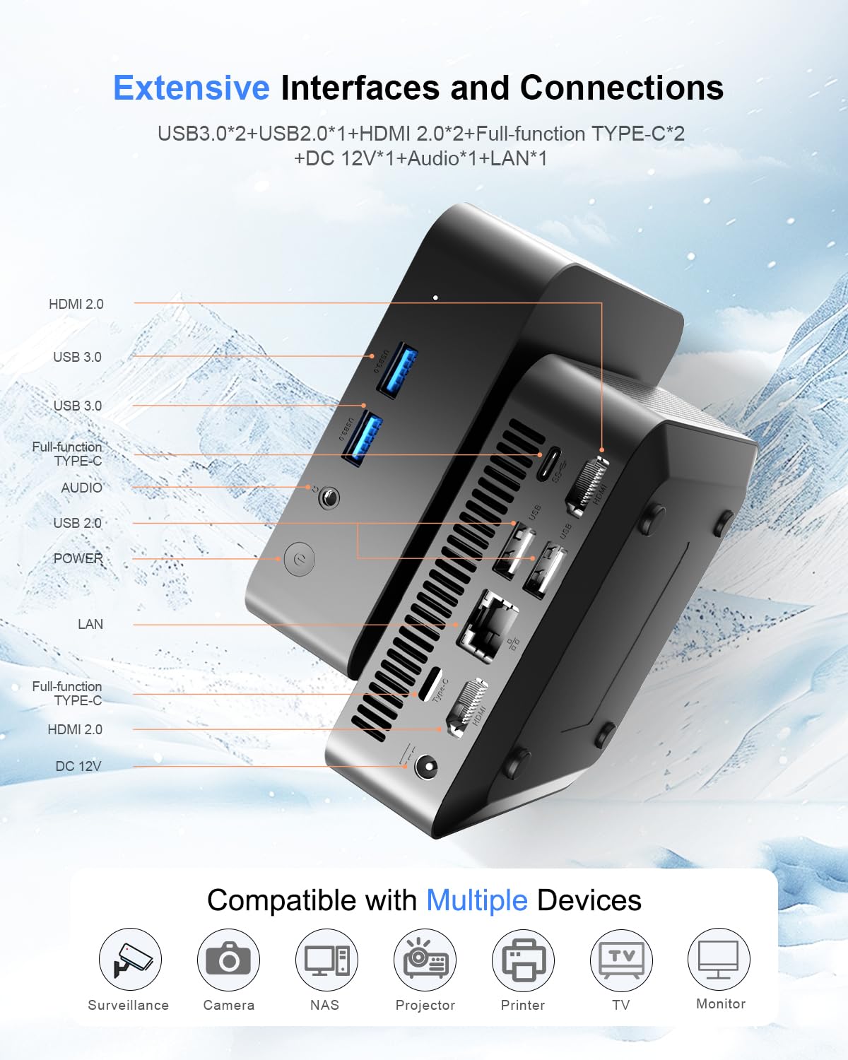 chatreey T9H N150 Mini PC (Up to 3.6GHz, 4C/4T) 16GB + 512GB, Dual