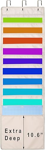 Almacenamiento de papel de 12 x 12, organizador colgante de puerta para vinilo, hojas de HTV, cartulina, álbum de recortes, soporte para tapete de