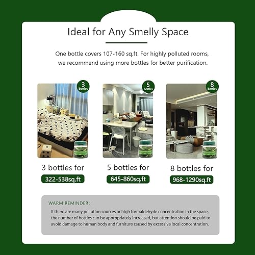 Miniatura 5 de Gel de eliminación de formaldehído, potente desodorante, purifica el aire, elimina eficazmente los olores y el formaldehído de hogares, lavanderías,