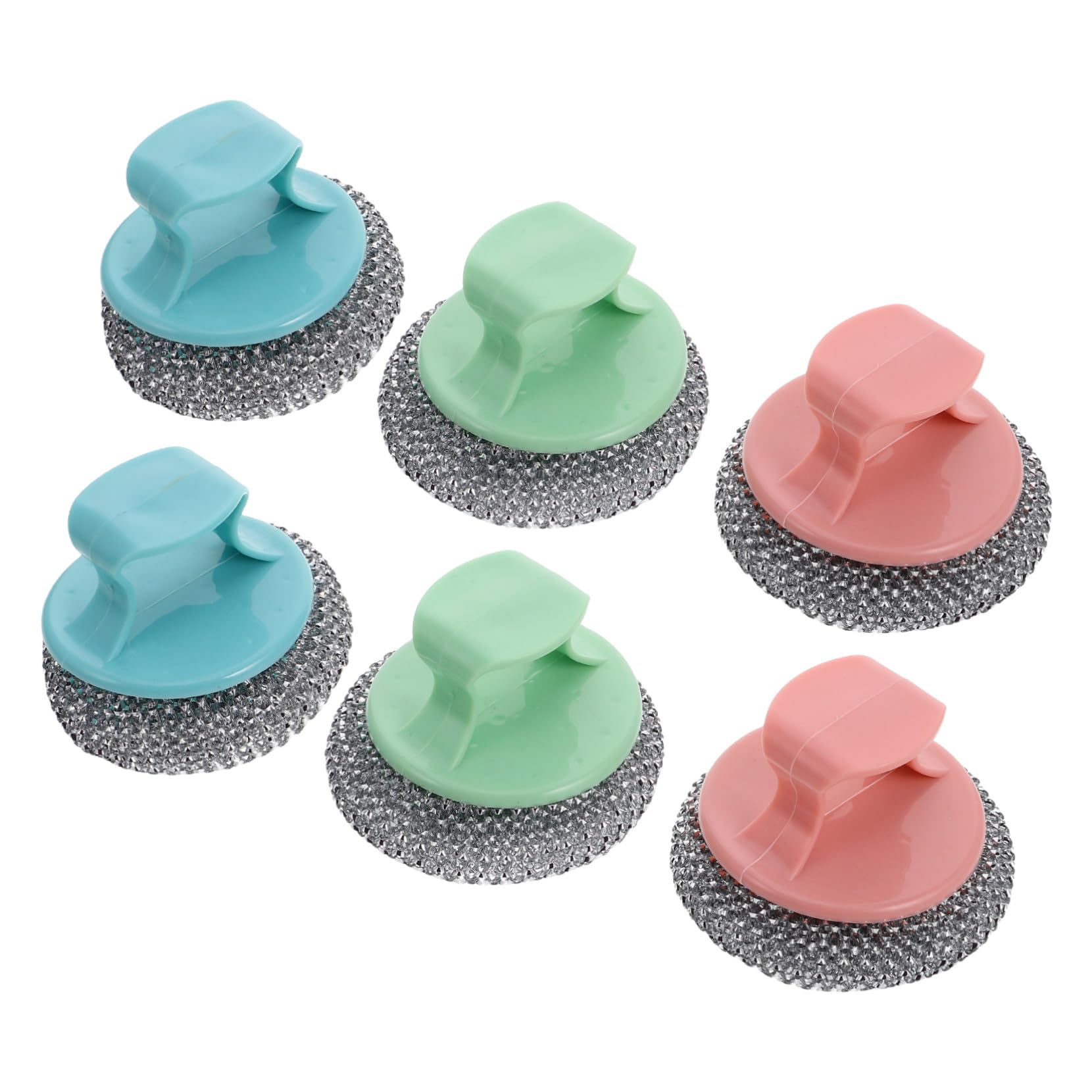 30 Piezas Estropajo de Acero Inoxidable con Mango Desmontable para Limpieza de Ollas y Sartenes Resistente y Ergonómico para Cocina Doméstica y Profesional Paquete de Unidades