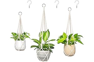 Dahey Macrame Plant Hanger Set of 3 with Hooks
