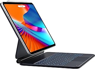 CHESONA Magnetic Keyboard Case for iPad Pro 11 inch 2022, Floating Cantilever Stand, 7 Color Backlit, Multi-Touch Trackpad Keyboard for iPad Pro 11" 4th/3rd/2nd/1st Gen, iPad Air 5th/4th Gen, Black