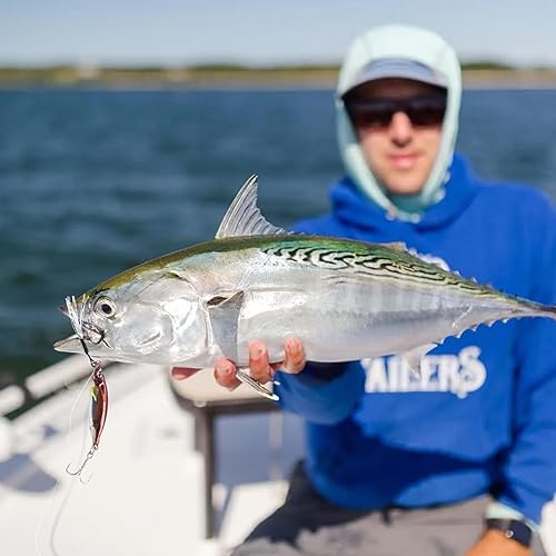 Miniatura 7 de Goture Plantillas de pesca, plantilla vertical de plomo para agua salada, señuelos de jigging de colores 3D, señuelos de pesca con gancho de