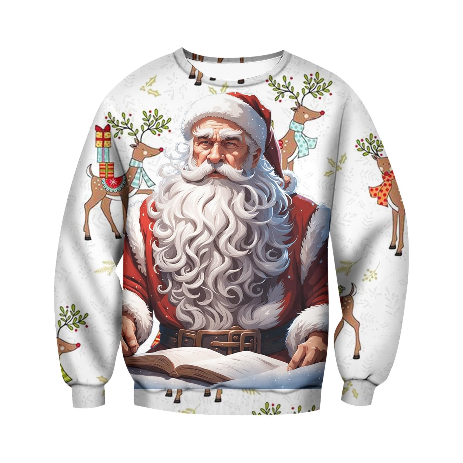 Goodstoworld Unisex Ugly Christmas sweater heren kersttrui nieuw dinosaurus luiaard kat gebreid patroon dames Kerstmis gebreide trui S-XXL, 1 funny zonnebrillen Alpaca1, M