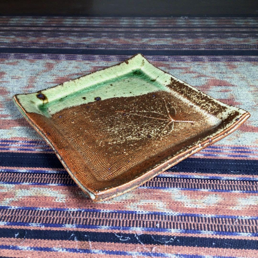 いい日うー特価』信楽焼杉江寮平『灰釉組皿』銘々皿5枚