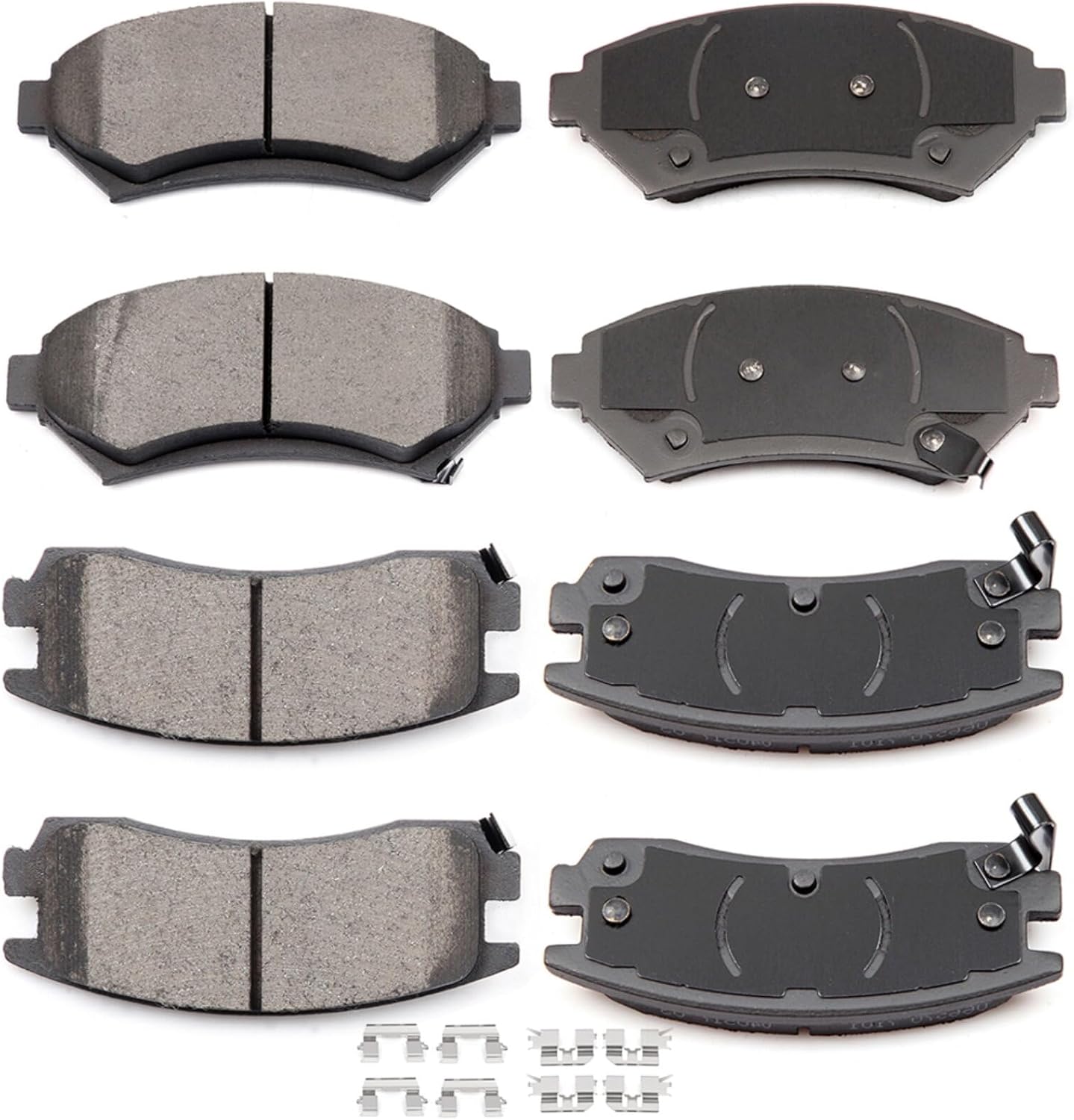 INEEDUP Ceramic Disc Brake Pads Set Front & Rear For Buick Century LeSabre Park Avenue Regal Riviera For Cadillac DeVille For Chevrolet Impala For Oldsmobile Aurora For Pontiac D699 D714(8PCS)