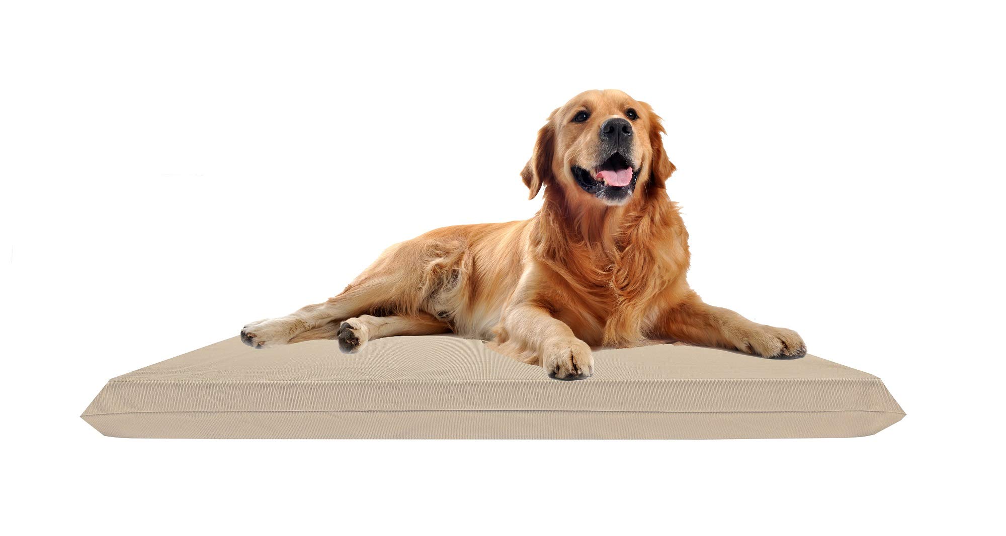 Waterproof Soft and Durable Beige Elastic Machine-Washable Large Dog Bed Cover (56"x38")