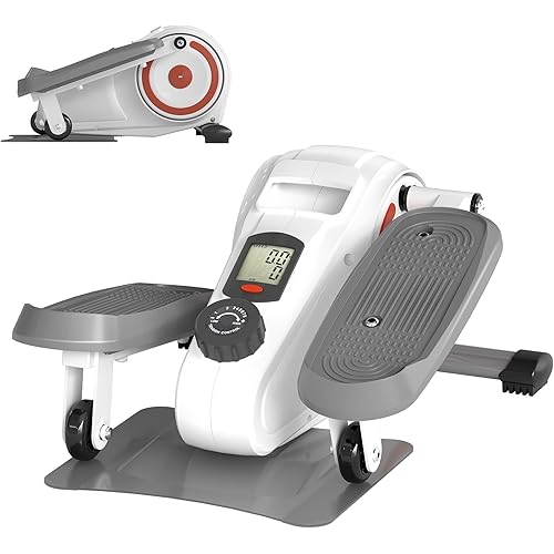 Bifanuo Under Desk Elliptical Machine, Pedal Exerciser Fully Assembled with 8 Resistance Levels - Exercise Equipment for Home, Seated Pedal Exerciser for Seniors for Home Office