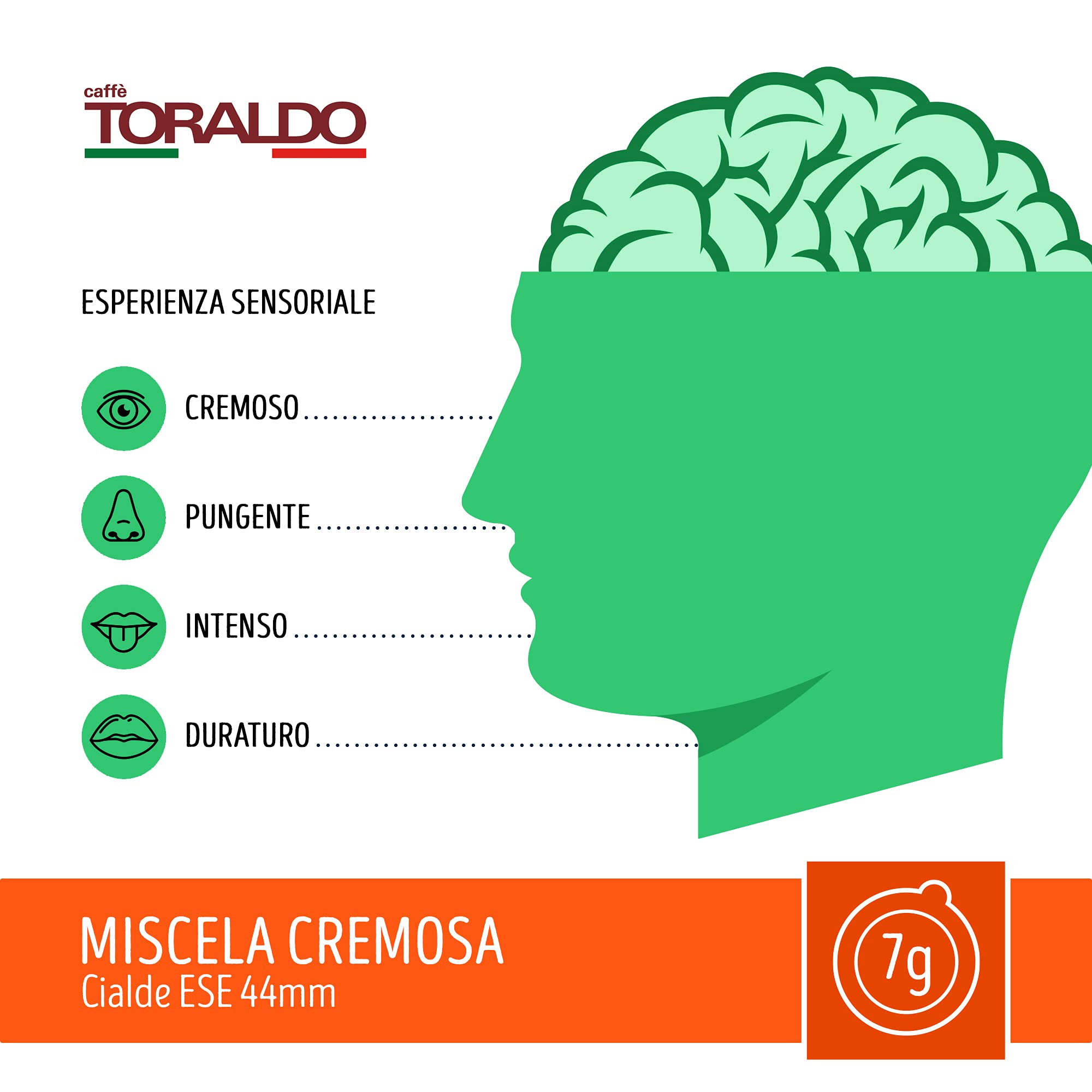 Caffè Toraldo Miscela Cremosa Cialde ESE 44 mm (150 Unità)