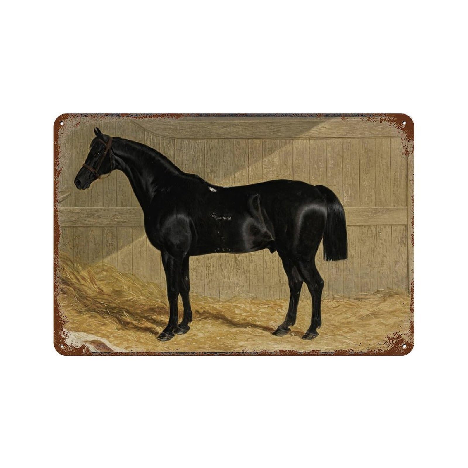 xiaoxiaoshen Equestrian Vintage Horse Wall Decor Art Metal Tin Poster Modern Home Decor Art Home Bar Shop Decorations Vintage Sign 20x30cm