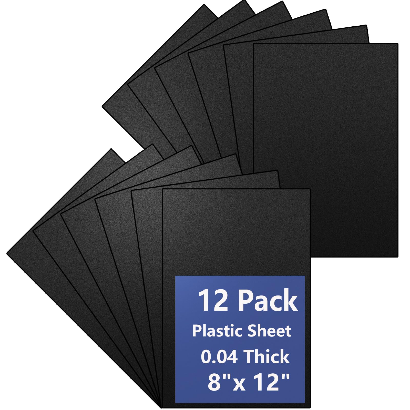 Black Plastic Sheets - 6 Pack 8x12" -10