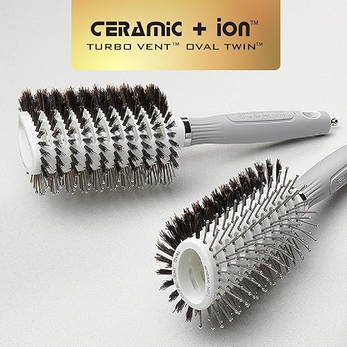 Miniatura 7 de Olivia Garden Turbo Vent Oval Twin & Cepillo de pelo 100% de jabalí