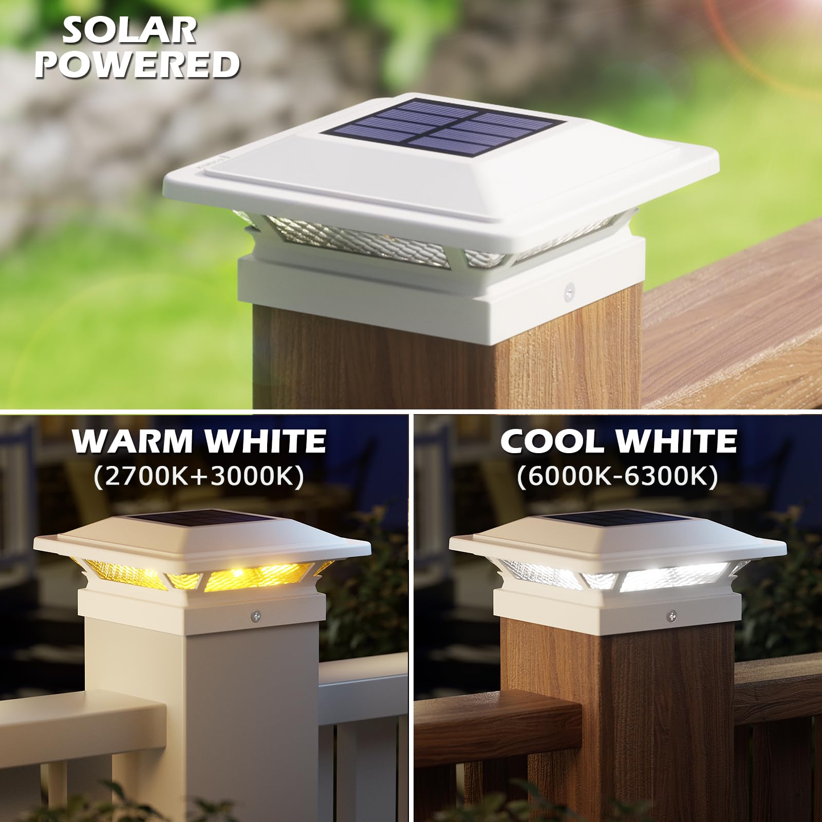 Buy SIEDiNLAR Outdoor Solar Post Cap Lights, Aluinu Glass 2 Odes