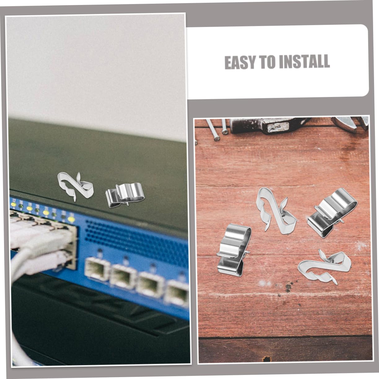 120 Pcs Cable Clamp Trailer Frame Wire Clips Pv Module Wire Management Trailer Frame Wire Clamps Cable Clips Metal Wire Clips Wire Frame Clips 301 Stainless Steel Silver VILLFUL