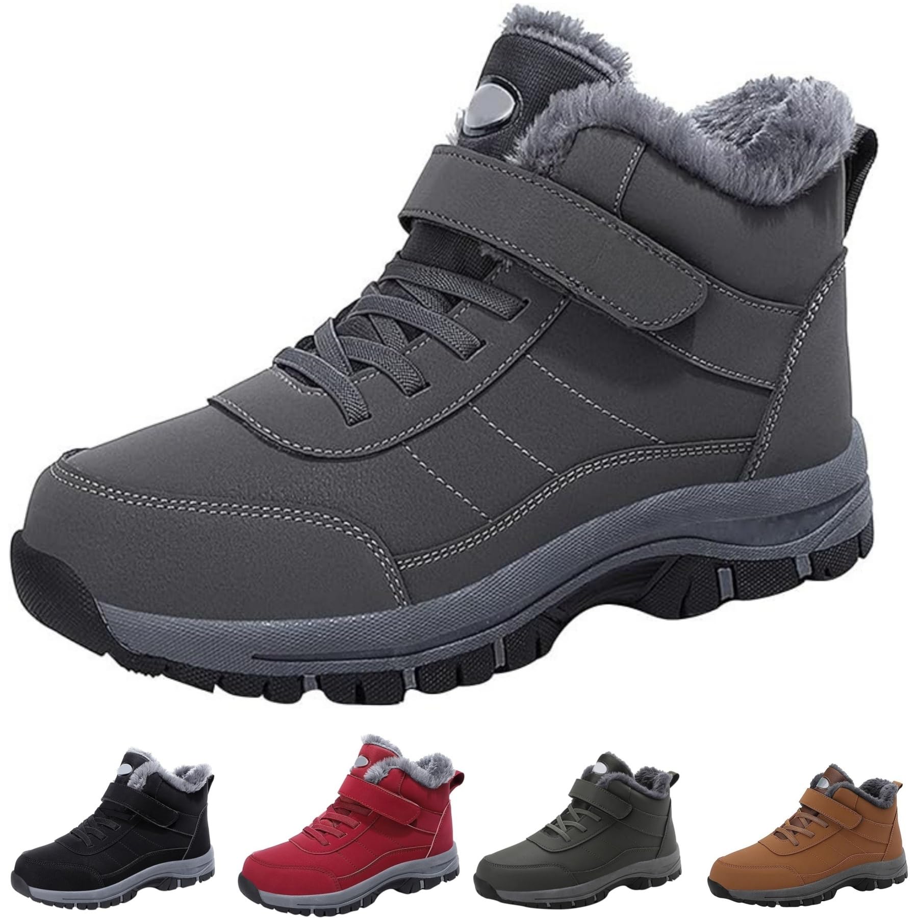 Winter Lightweight Snow Boots Waterproof Anti Slip Outdoor Sports Shoes Lined Warm Ankle Boot Outdoor Walking Shoes