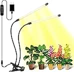 bseah Grow Light Plant Lights for Indoor Plants, Full Spectrum Plant Grow Lamp, 10 Dimmable Levels Auto ON & Off with 3/9/12H Timer