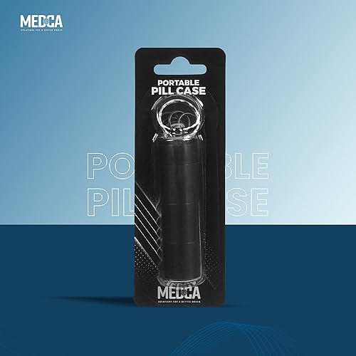 Miniatura 7 de Pastilleros de bolsillo de metal llavero para bolso para viajes, 3 compartimentos, resistente al agua, contenedor de píldoras diario para hombres y