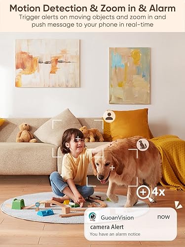 Miniatura 7 de Cámara 5G para Exteriores/Interiores para Seguridad del Hogar, Cámaras 2K para Monitor de Bebés para Dormitorio/Ancianos/Perros/Seguridad