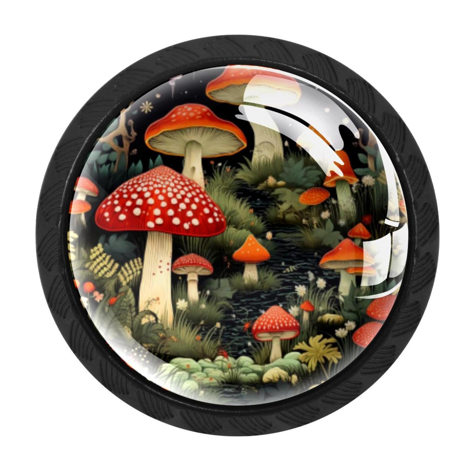 CHENZZZZ 4 Pack Mushroom Drawer Knob Cabinet Hardware