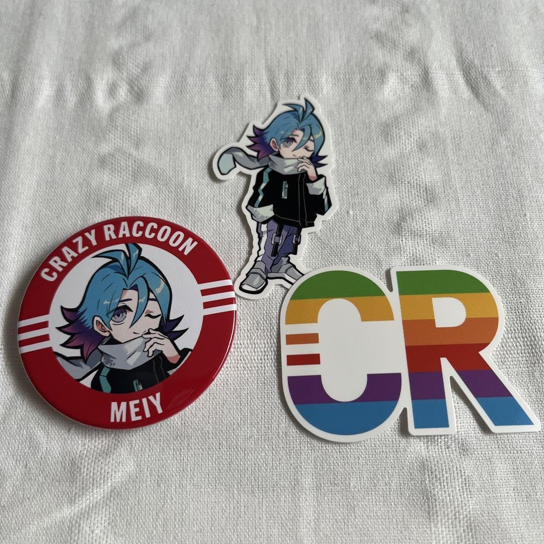 Crazy Raccoon CR DMM GiGO 大妖怪 ステッカー 缶バッジ Crazy Raccoon