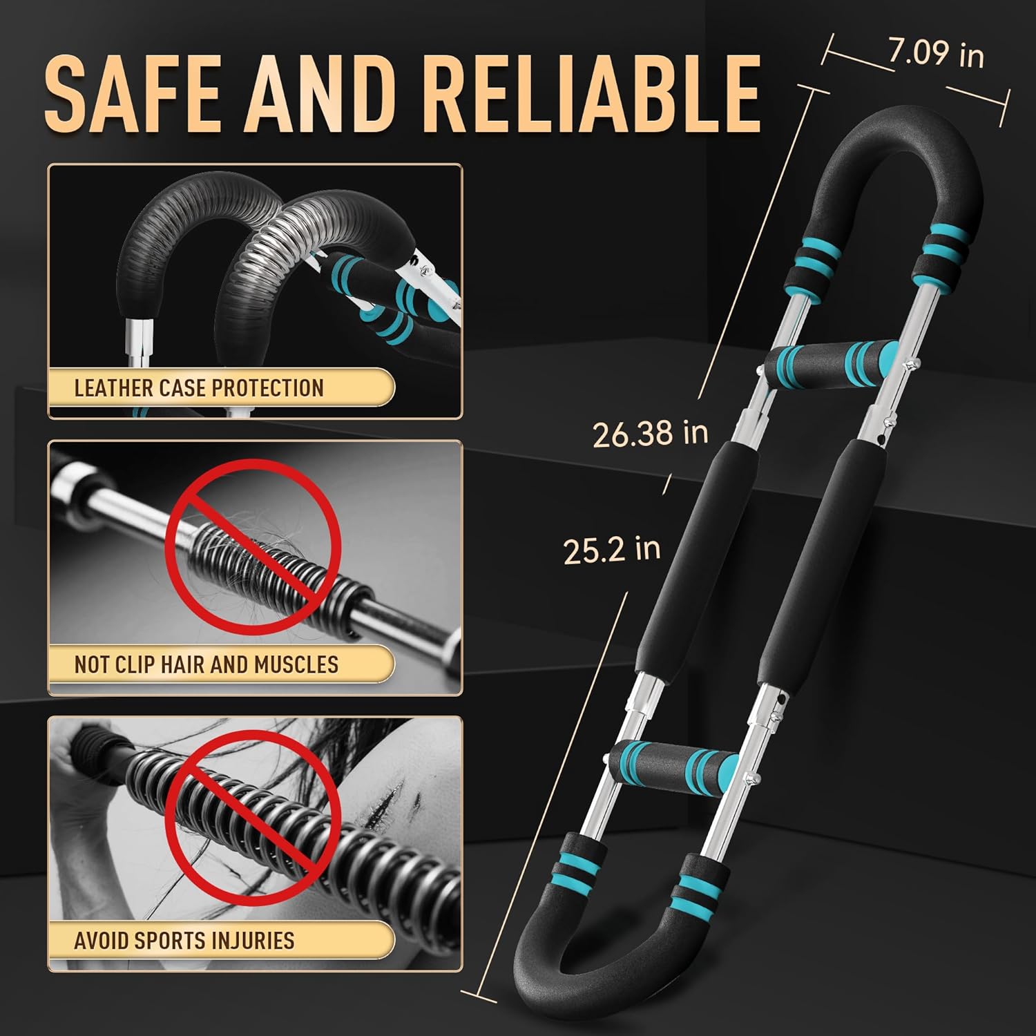 Twister Arm Trainer,Arm Trainer for Men,Chest Workout Equipment,Arm Strength Trainer,Arm Workout Equipment,Chest Exerciser for Men,Arm Twister Exerciser,Upper Body Workout Equipment Blue 70-90 LBS image 6 of 6 B0F3CRR4VV