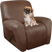 Vista 17 de Fundas para Silla Reclinable de Aspecto de Cuero, 4 Piezas, Funda Lazy Boy para Silla Reclinable, Funda de Sofá Suave, Protector de Muebles Lavable
