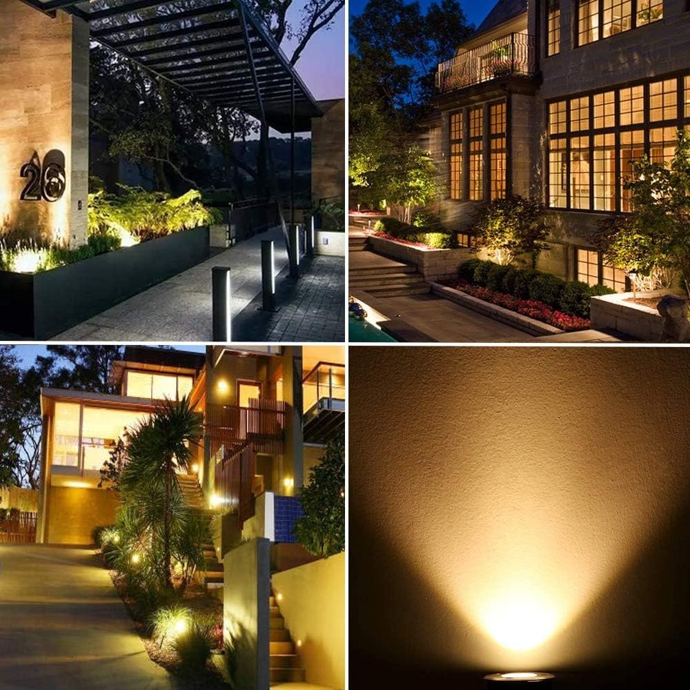 THEGA Incasso Faretto Subacquei - Faretto Incasso A Terra, Faretto Subacqueo Impermeabile IP68, Faretto da Terra A LED con Cambio di Colore RGB, per Giardino, Faretti(12V,9w)